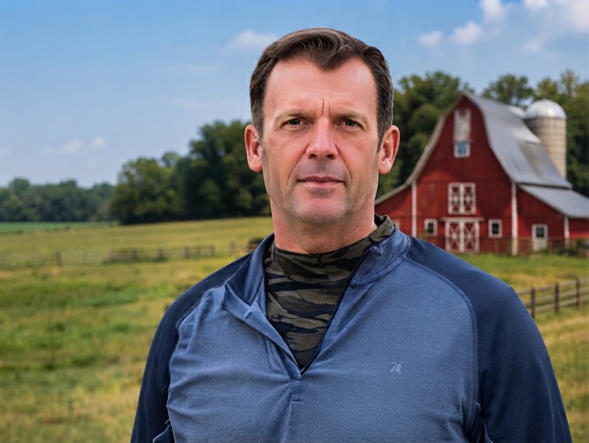 Dean Mierau on his Houston County farm