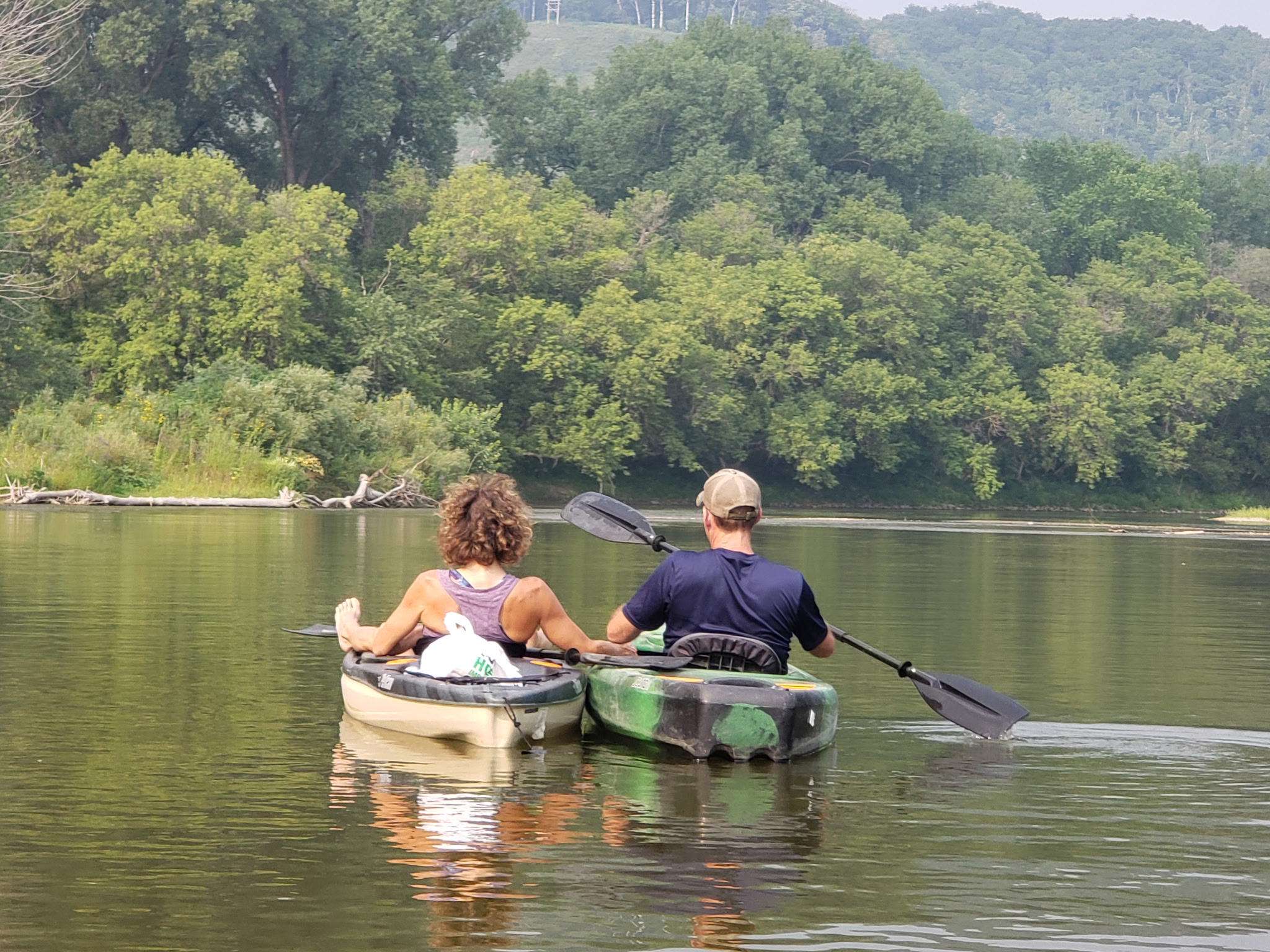 Dean Mierau canoeing