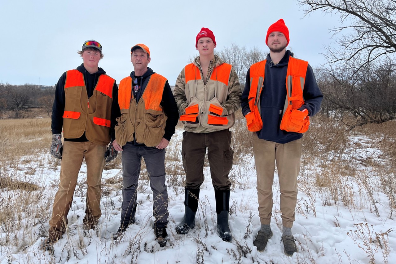 Dean Mierau hunting with family and friends